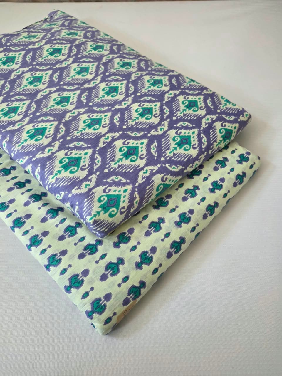 Ikat Diamond Cotton — Lavender & Mint