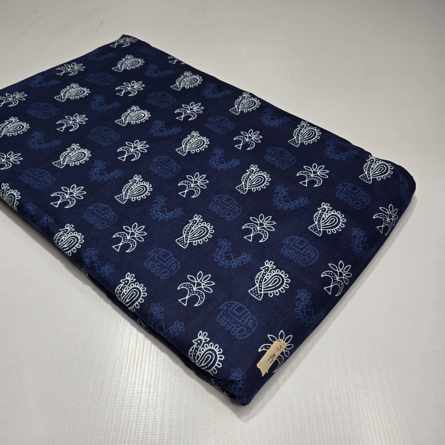 Tribal Folk Art Cotton — Navy