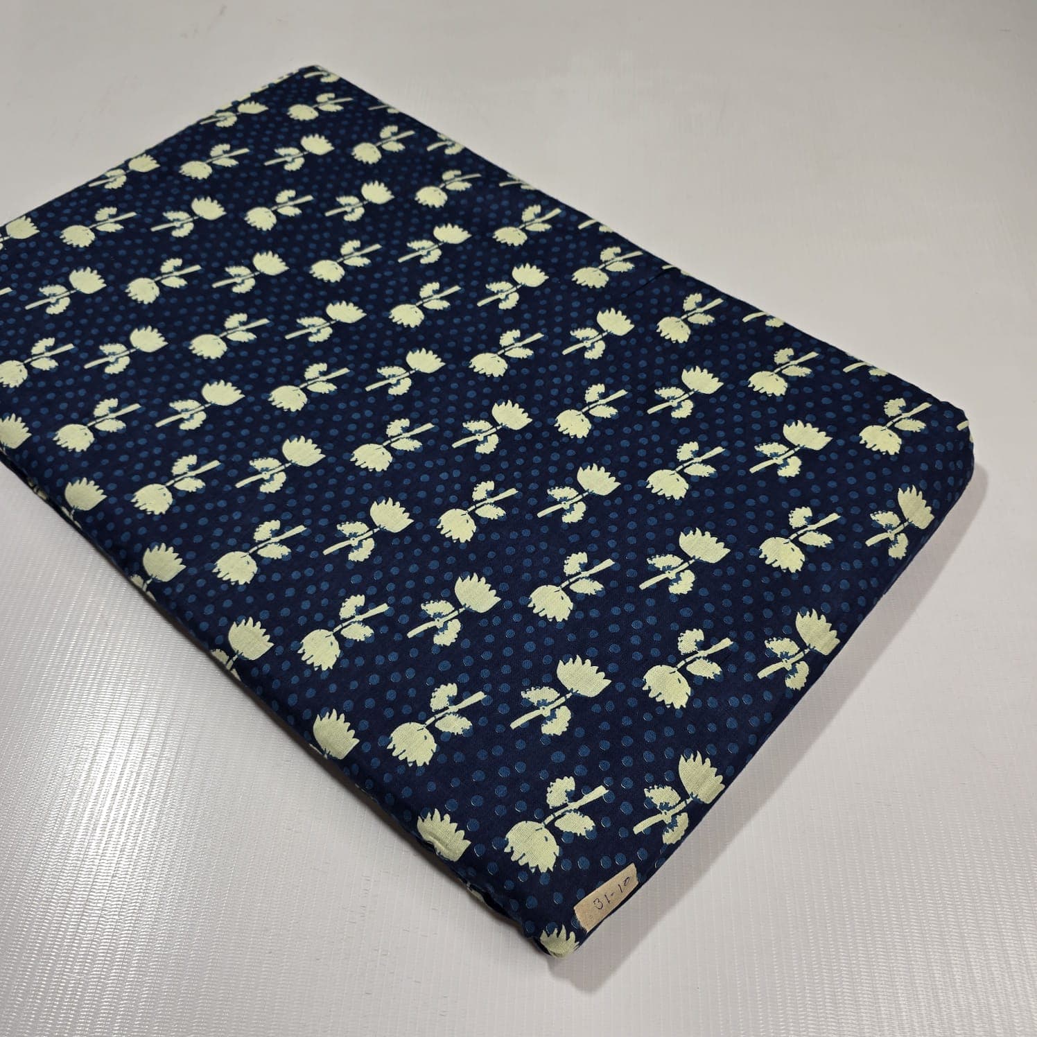 Rosebud Dot Cotton — Navy