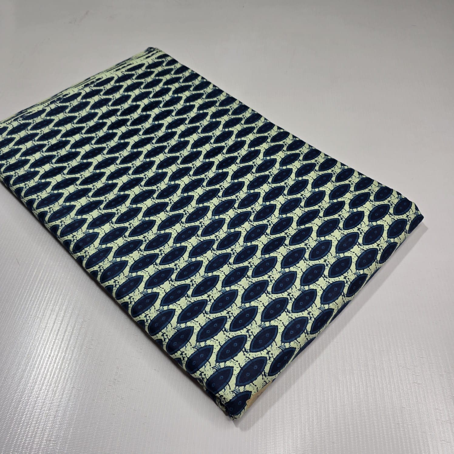 Eye Leaf Tile Cotton — Mint