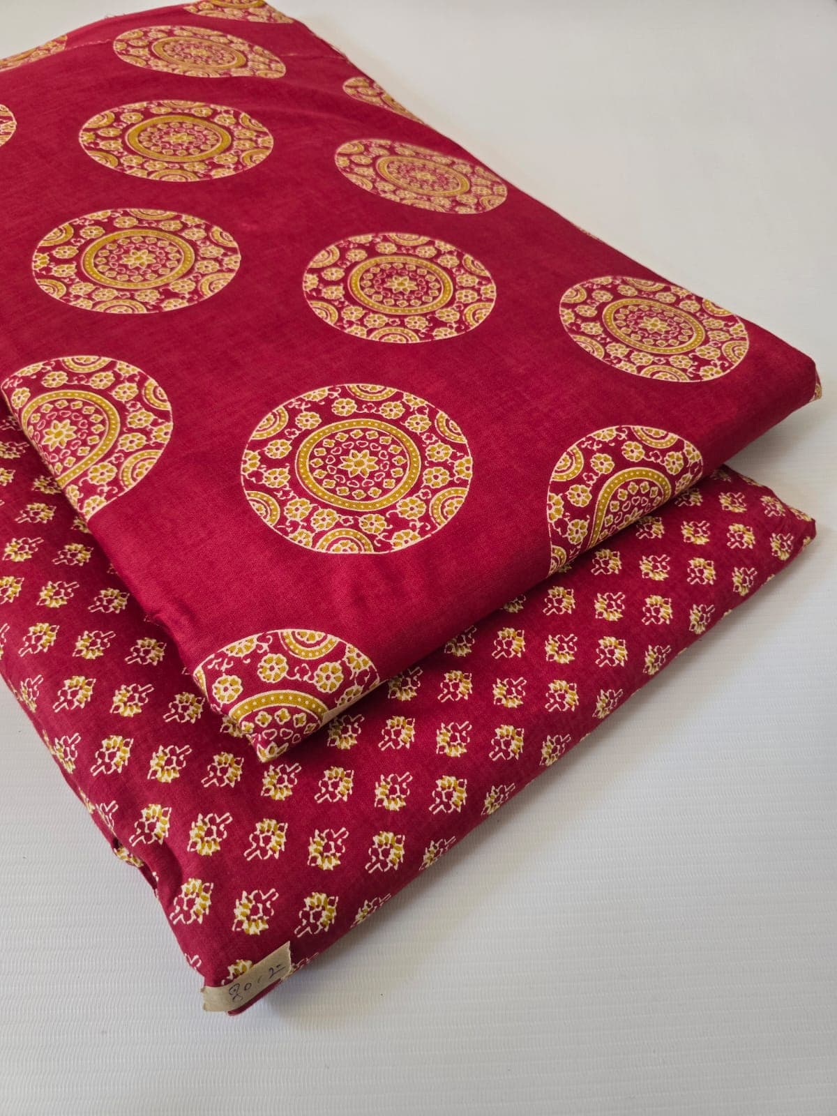 Ajrakh Mandala Cotton — Magenta