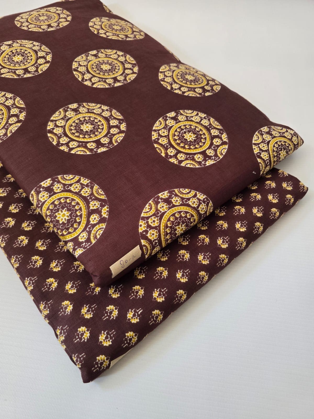 Ajrakh Mandala Cotton — Brown